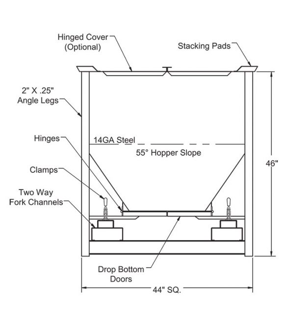 Portable Storage Bins Drop Bottom Bin Hamilton Plastics Systems